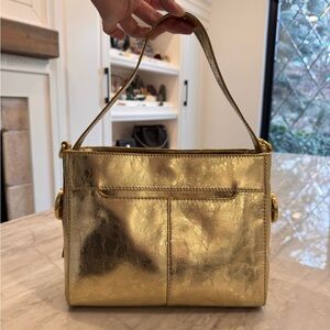 HOBO Gold Shoulder Bag